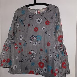 Womens Bell Sleeve Blouse